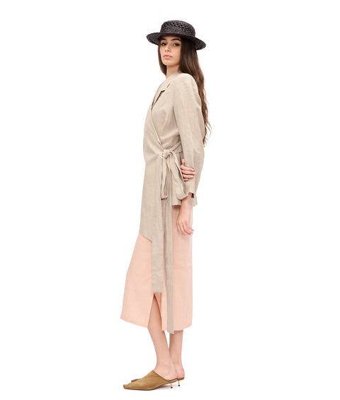 Elsa Linen Crossed Blazer