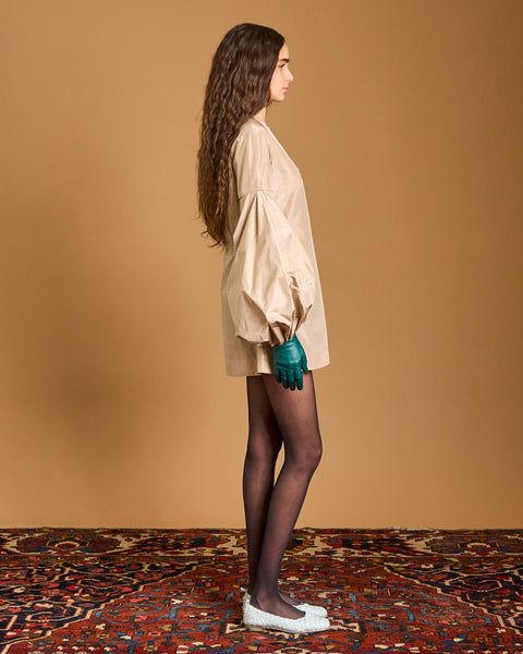 Balloon Silk Taffeta Blouse