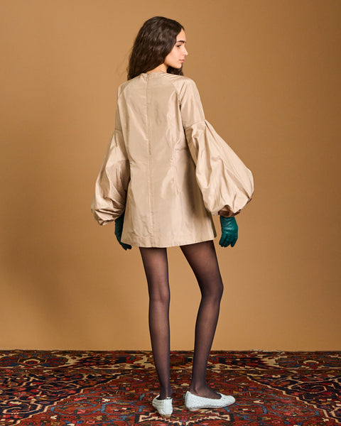 Balloon Silk Taffeta Blouse