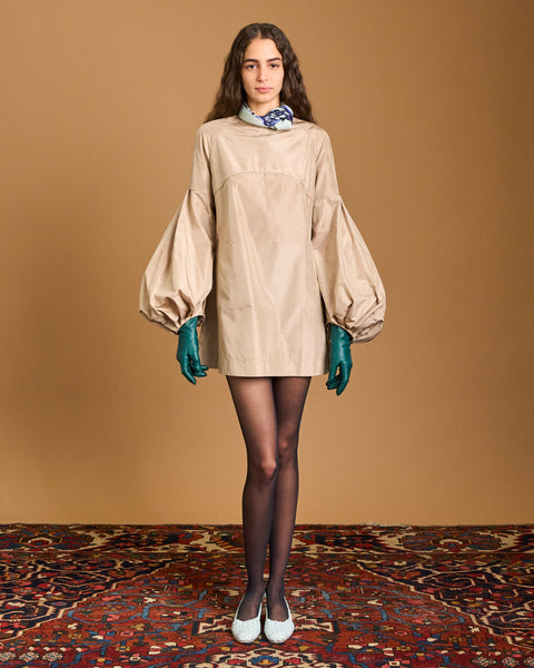 Balloon Silk Taffeta Blouse