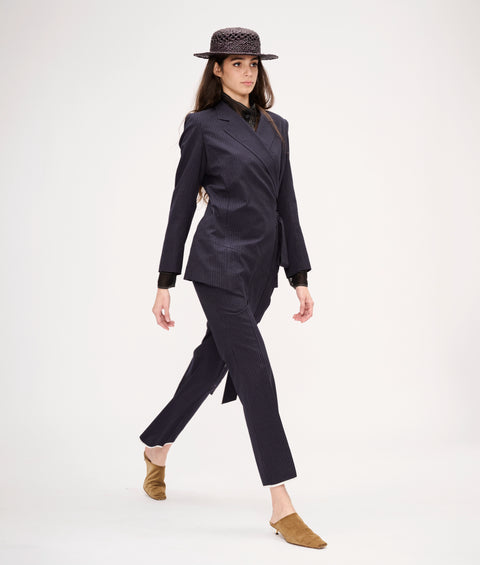 Elsa Cotton Crossed Blazer