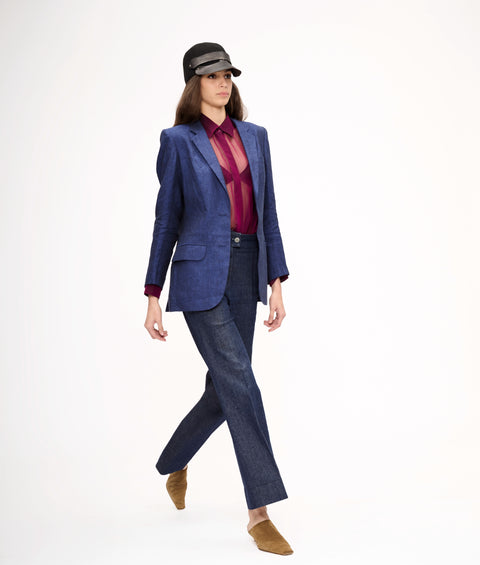 Varon Linen Double Breasted Blazer